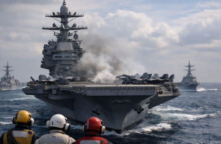 US aircraft carrier leaves Iran operations after onboard fire