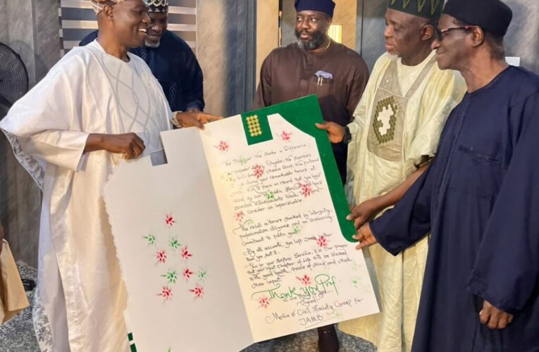 Media, civil society groups honour JAMB Registrar with appreciation visit