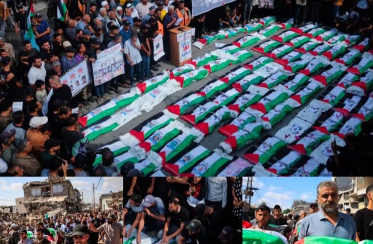 Gaza Buries 100 After Their Remains Are Recovered From the Rubble